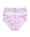 Esme Girls' Stretch Lace Trim Underwear, 3 Pack - Little Kid, Big Kid In Coquette