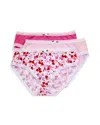 Shop Esme Girls' Stretch Lace Trim Underwear, 3 Pack - Little Kid, Big Kid In Heart Sprinkles
