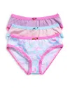 Esme Girls' Stretch Lace Trim Underwear, 3 Pack - Little Kid, Big Kid In Unicorn Sky