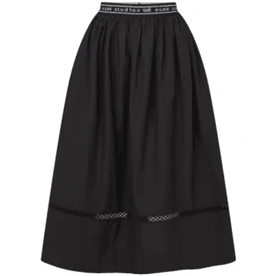 Esme Studios Black Luna Midi Skirt