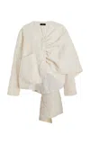 Esånt Pilsen Shawl-collar Wool-blend Coat In Off-white