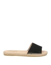Espadrij Woman Espadrilles Black Size 8 Leather In Black