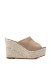 Espadrilles Flash Suede Wedge  In Brown