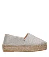 Espadrilles Flat Shoes Silver In Nude