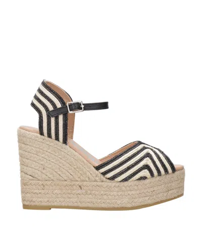 Espadrilles Sandals Black+nude In Multi