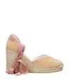 Espadrilles Sandals Camel In Multi