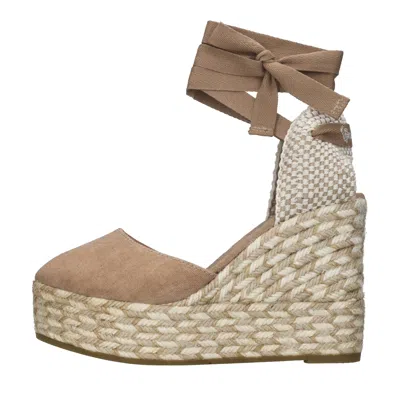 Espadrilles With Heel In Marrone Marroni