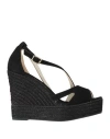 Espadrilles Woman  Black Size 10 Leather In Black