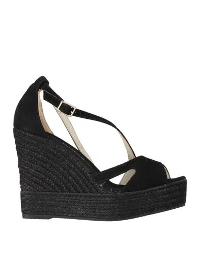 Espadrilles Woman  Black Size 10 Leather