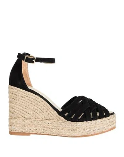 Espadrilles Woman  Black Size 7 Leather