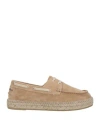 ESPADRILLES ESPADRILLES WOMAN ESPADRILLES CAMEL SIZE 6 LEATHER