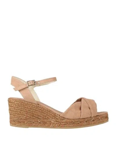 Espadrilles Woman  Camel Size 8 Textile Fibers In Brown