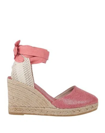 Espadrilles Woman  Coral Size 8 Textile Fibers In Pink