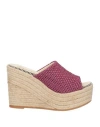 Espadrilles Woman  Mauve Size 10 Textile Fibers In Purple