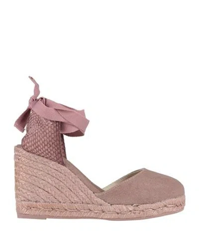 Espadrilles Woman  Mauve Size 8 Textile Fibers In Purple