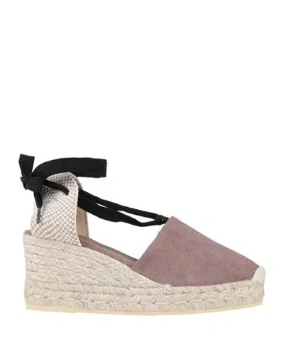 Espadrilles Woman  Mauve Size 9 Textile Fibers In Purple