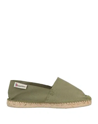 Espadrilles Woman  Military Green Size 6 Textile Fibers