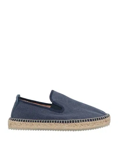 Espadrilles Woman  Navy Size 11 Leather, Textile Fibers