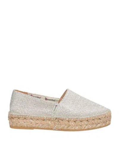Espadrilles Woman  Silver Size 7 Textile Fibers