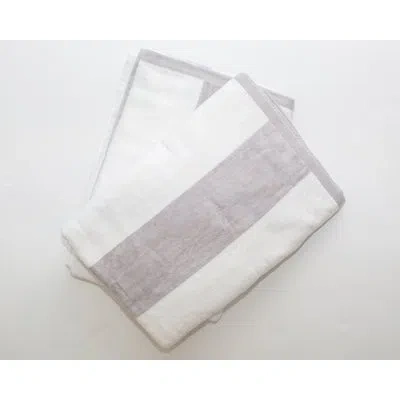 Espalma 2 Piece 100% Cotton Beach Towel Set In Silver