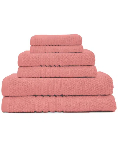 Espalma Cotton Bath Towel 6pc Set In Pink