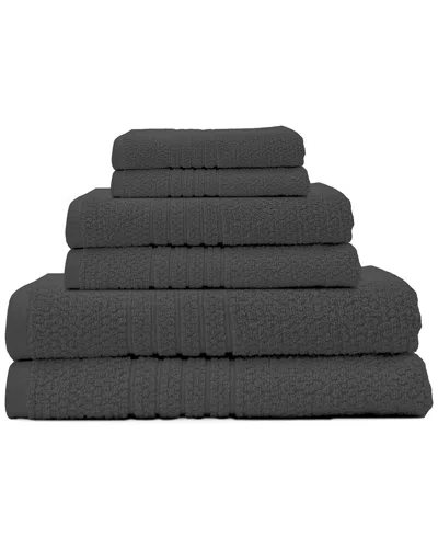 Espalma Cotton Bath Towel 6pc Set In Gray