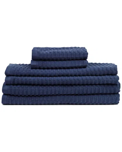 Espalma Lisbon 6pc Towel Set In Blue
