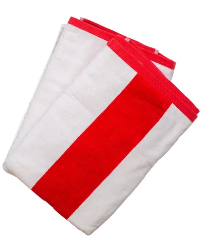 Espalma Tropical Cabana 2pc Beach Towel Set In Red