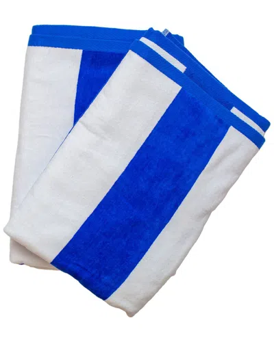 Espalma Tropical Cabana 2pc Beach Towel Set In Blue