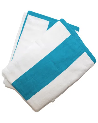Espalma Tropical Cabana 2pc Beach Towel Set In Blue