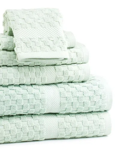 Espalma Waffle 6pc Towel Set In Green
