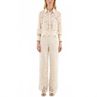 Especia Butchart Shirt Top In Ivory In Yellow
