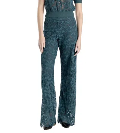 Especia Jade Foliage Long Pants In Green