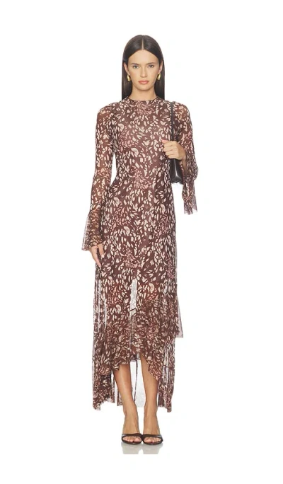 Especia Kotiya Long Dress In Brown