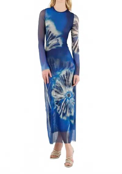 Especia Midnight Midi Dress In Blue