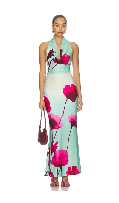 Especia Moonflower Gio Long Dress In 핑크