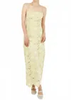Especia Pandurata Midi Dress In Green In Yellow