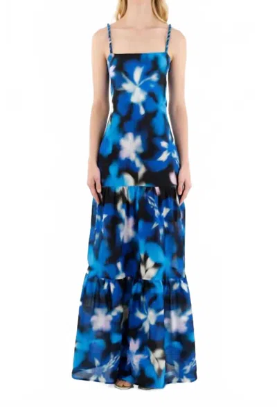 Especia Symphony Long Dress With Rope Straps In Blue