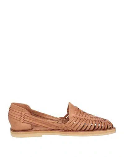 Espiritu Woman Loafers Camel Size 5 Leather In Beige