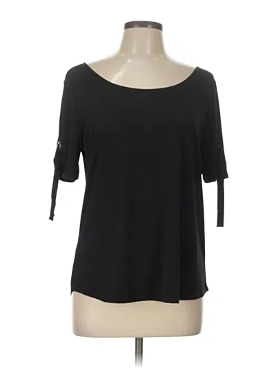 Pre-owned Espresso 3/4 Sleeve Top Black Boatneck Tops