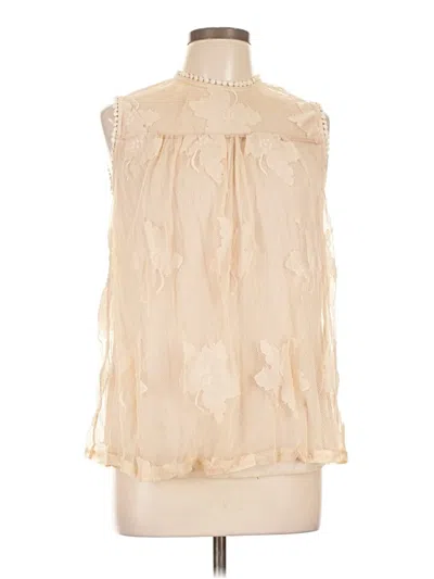 Pre-owned Espresso Sleeveless Blouse In White