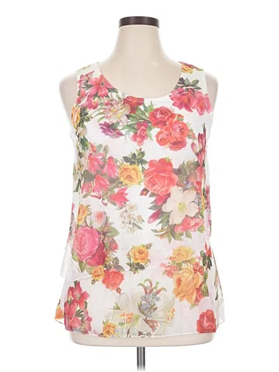Pre-owned Espresso Sleeveless Blouse In White