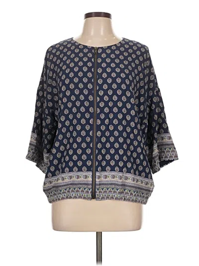 Pre-owned Esprit 3/4 Sleeve Blouse In Blue