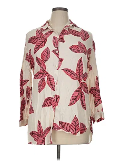 Pre-owned Esprit 3/4 Sleeve Blouse In White