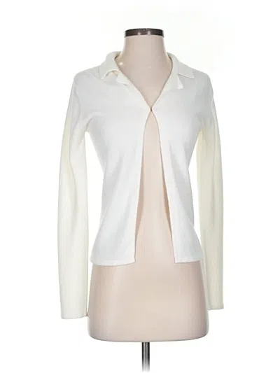 Pre-owned Esprit Cardigan Sweater In White