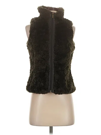 Pre-owned Esprit Faux Fur Vest In Brown