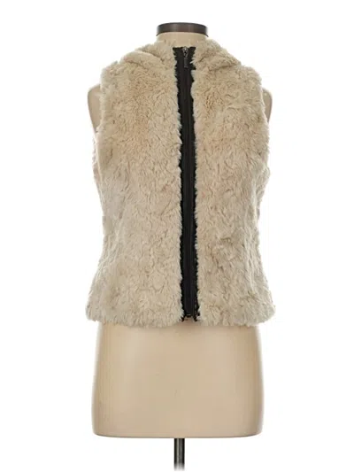 Pre-owned Esprit Faux Fur Vest In White