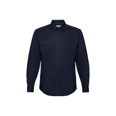 Esprit Linen And Cotton Shirt In Blue