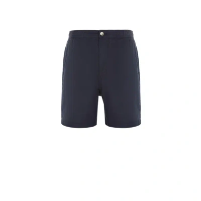 Esprit Linen And Cotton Shorts In Blue