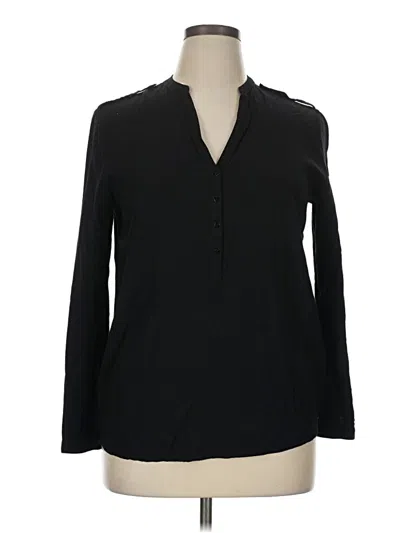 Pre-owned Esprit Long Sleeve Blouse In Black